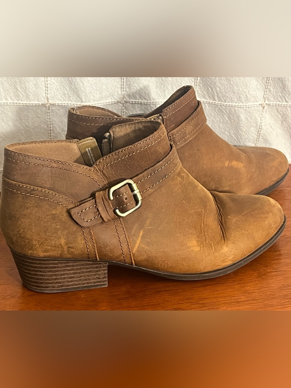 Clark’s Women’s Brown Suede Ankle Boot with Buckle